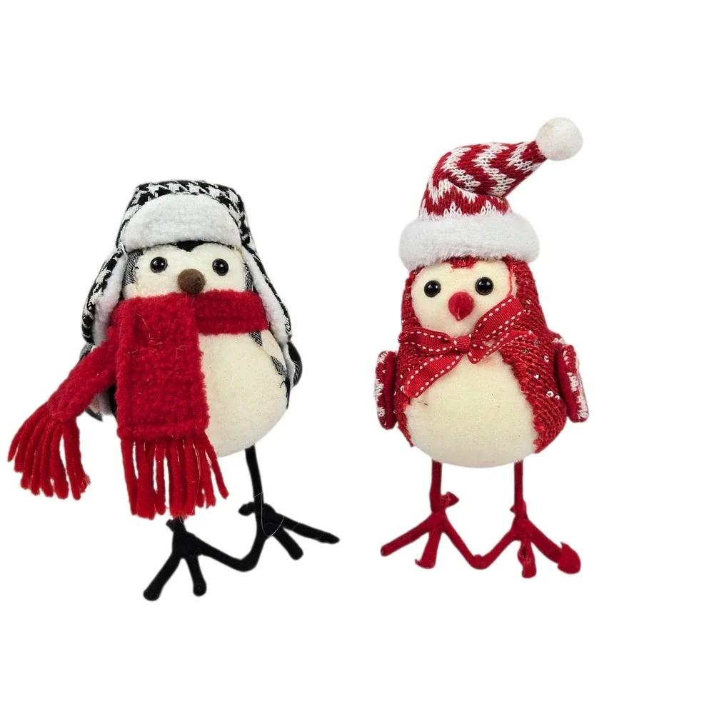 2 Target Wondershop Featherly Friends Birds Christmas Winter Hats & Scarves EUC